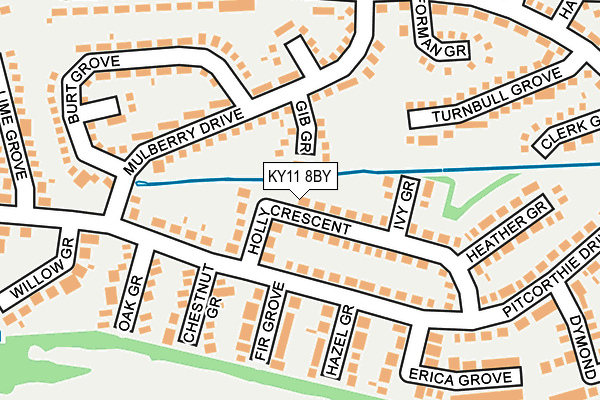 KY11 8BY map - OS OpenMap – Local (Ordnance Survey) KY11 8BY map - OS OpenMap – Local (Ordnance Survey)