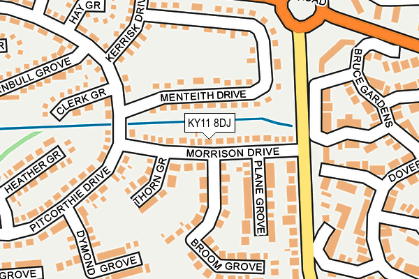 KY11 8DJ map - OS OpenMap – Local (Ordnance Survey) KY11 8DJ map - OS OpenMap – Local (Ordnance Survey)