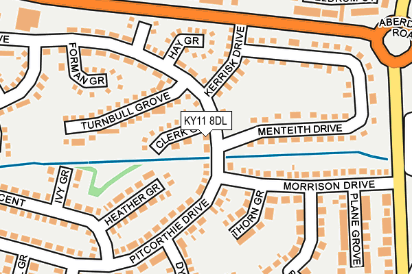 KY11 8DL map - OS OpenMap – Local (Ordnance Survey) KY11 8DL map - OS OpenMap – Local (Ordnance Survey)