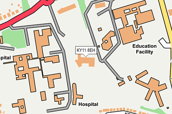 KY11 8EH map - OS OpenMap – Local (Ordnance Survey) KY11 8EH map - OS OpenMap – Local (Ordnance Survey)