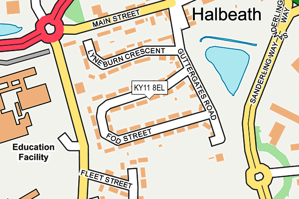 KY11 8EL map - OS OpenMap – Local (Ordnance Survey) KY11 8EL map - OS OpenMap – Local (Ordnance Survey)