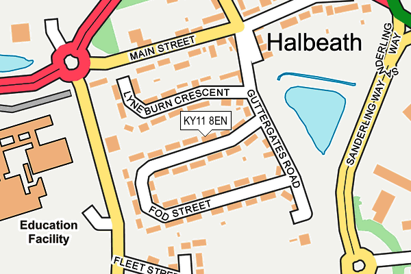 KY11 8EN map - OS OpenMap – Local (Ordnance Survey) KY11 8EN map - OS OpenMap – Local (Ordnance Survey)