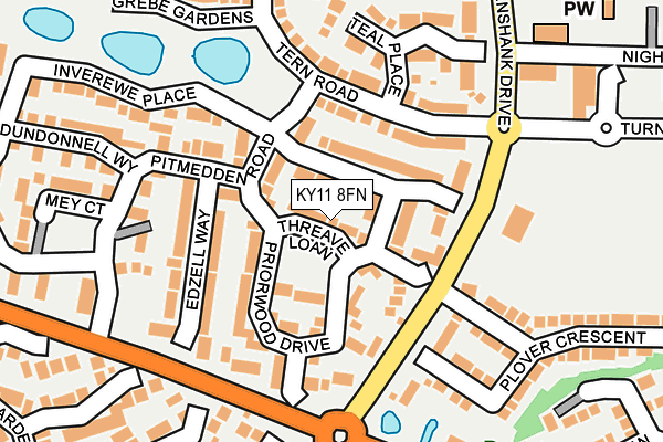 KY11 8FN map - OS OpenMap – Local (Ordnance Survey) KY11 8FN map - OS OpenMap – Local (Ordnance Survey)