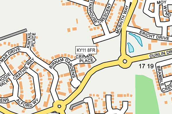 KY11 8FR map - OS OpenMap – Local (Ordnance Survey) KY11 8FR map - OS OpenMap – Local (Ordnance Survey)