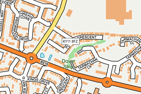 KY11 8FZ map - OS OpenMap – Local (Ordnance Survey) KY11 8FZ map - OS OpenMap – Local (Ordnance Survey)