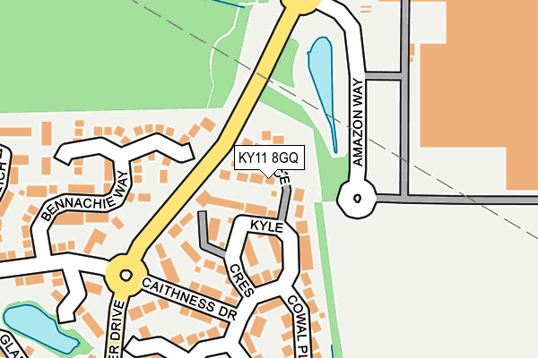 KY11 8GQ map - OS OpenMap – Local (Ordnance Survey) KY11 8GQ map - OS OpenMap – Local (Ordnance Survey)
