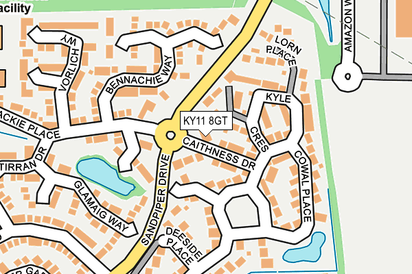 KY11 8GT map - OS OpenMap – Local (Ordnance Survey) KY11 8GT map - OS OpenMap – Local (Ordnance Survey)