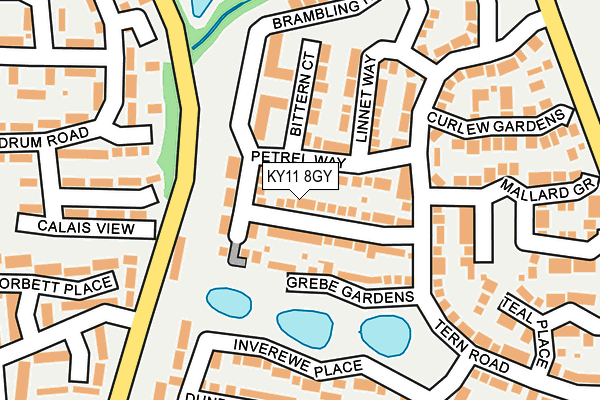 KY11 8GY map - OS OpenMap – Local (Ordnance Survey) KY11 8GY map - OS OpenMap – Local (Ordnance Survey)