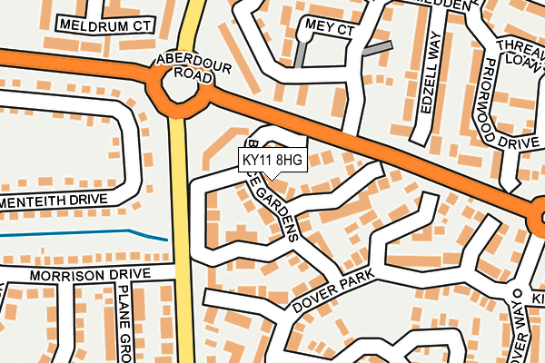 KY11 8HG map - OS OpenMap – Local (Ordnance Survey) KY11 8HG map - OS OpenMap – Local (Ordnance Survey)