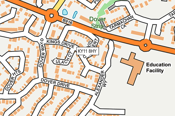 KY11 8HY map - OS OpenMap – Local (Ordnance Survey) KY11 8HY map - OS OpenMap – Local (Ordnance Survey)