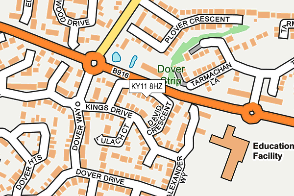 KY11 8HZ map - OS OpenMap – Local (Ordnance Survey) KY11 8HZ map - OS OpenMap – Local (Ordnance Survey)