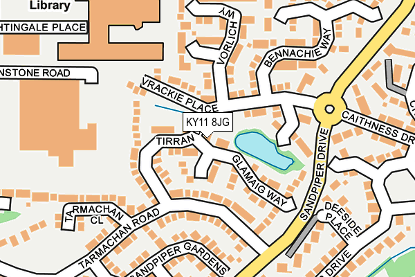 KY11 8JG map - OS OpenMap – Local (Ordnance Survey) KY11 8JG map - OS OpenMap – Local (Ordnance Survey)
