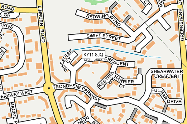 KY11 8JQ map - OS OpenMap – Local (Ordnance Survey) KY11 8JQ map - OS OpenMap – Local (Ordnance Survey)