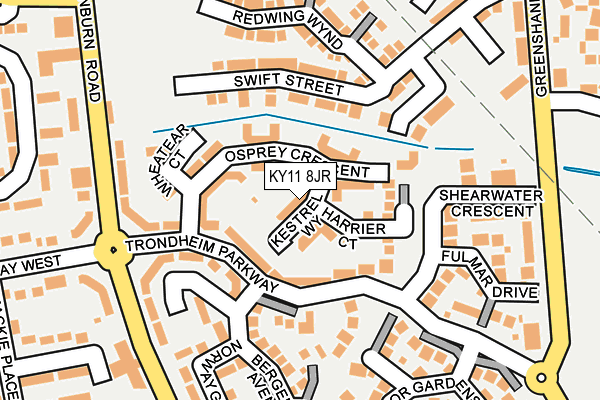 KY11 8JR map - OS OpenMap – Local (Ordnance Survey) KY11 8JR map - OS OpenMap – Local (Ordnance Survey)