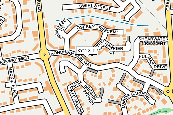 KY11 8JT map - OS OpenMap – Local (Ordnance Survey) KY11 8JT map - OS OpenMap – Local (Ordnance Survey)