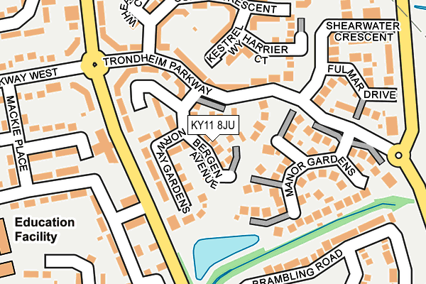 KY11 8JU map - OS OpenMap – Local (Ordnance Survey) KY11 8JU map - OS OpenMap – Local (Ordnance Survey)