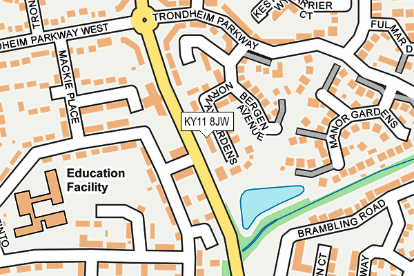 KY11 8JW map - OS OpenMap – Local (Ordnance Survey) KY11 8JW map - OS OpenMap – Local (Ordnance Survey)