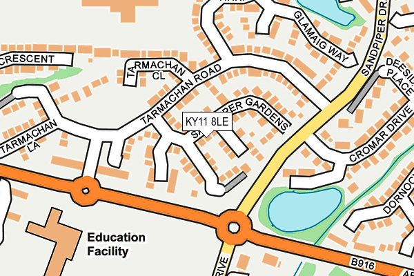 KY11 8LE map - OS OpenMap – Local (Ordnance Survey) KY11 8LE map - OS OpenMap – Local (Ordnance Survey)