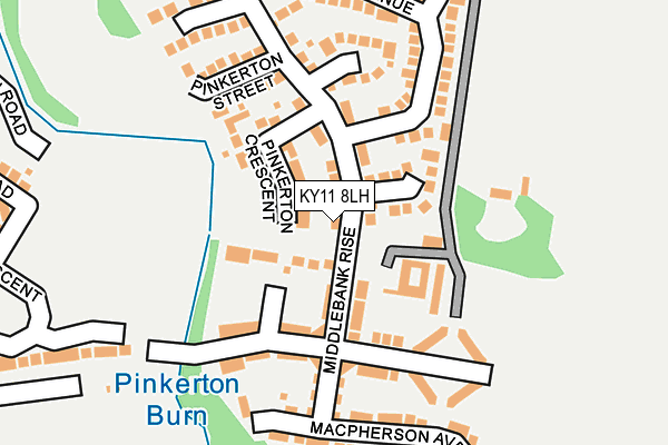 KY11 8LH map - OS OpenMap – Local (Ordnance Survey) KY11 8LH map - OS OpenMap – Local (Ordnance Survey)