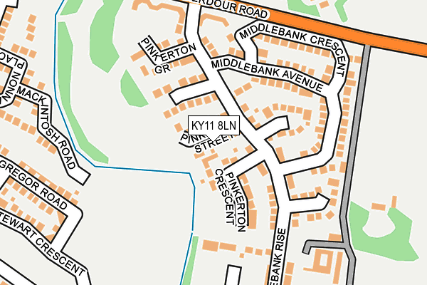 KY11 8LN map - OS OpenMap – Local (Ordnance Survey) KY11 8LN map - OS OpenMap – Local (Ordnance Survey)