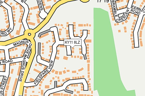 KY11 8LZ map - OS OpenMap – Local (Ordnance Survey) KY11 8LZ map - OS OpenMap – Local (Ordnance Survey)