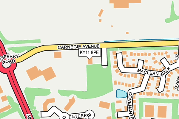 KY11 8PE map - OS OpenMap – Local (Ordnance Survey) KY11 8PE map - OS OpenMap – Local (Ordnance Survey)