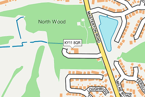 KY11 8QR map - OS OpenMap – Local (Ordnance Survey) KY11 8QR map - OS OpenMap – Local (Ordnance Survey)