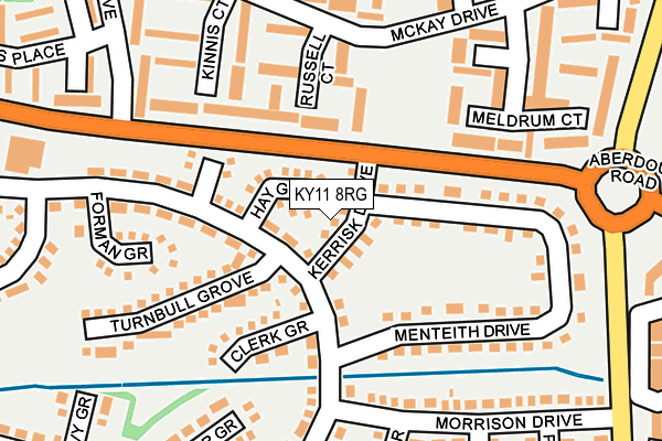 KY11 8RG map - OS OpenMap – Local (Ordnance Survey) KY11 8RG map - OS OpenMap – Local (Ordnance Survey)