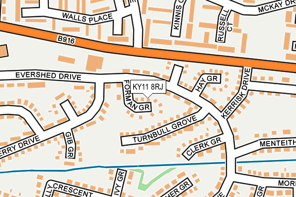 KY11 8RJ map - OS OpenMap – Local (Ordnance Survey) KY11 8RJ map - OS OpenMap – Local (Ordnance Survey)