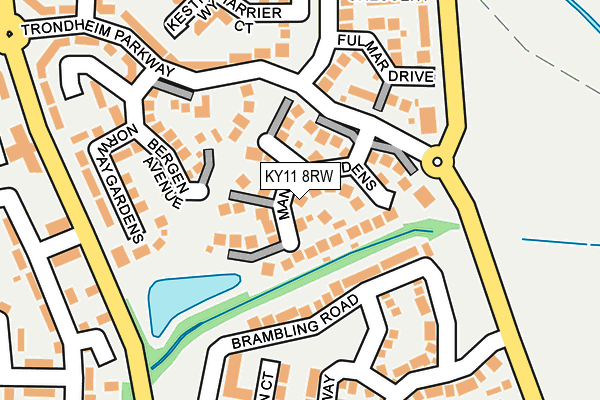 KY11 8RW map - OS OpenMap – Local (Ordnance Survey) KY11 8RW map - OS OpenMap – Local (Ordnance Survey)