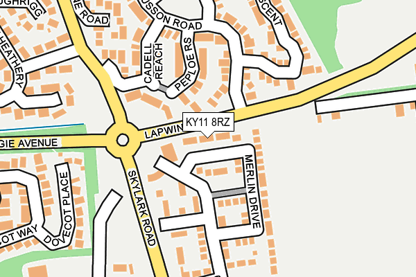 KY11 8RZ map - OS OpenMap – Local (Ordnance Survey) KY11 8RZ map - OS OpenMap – Local (Ordnance Survey)