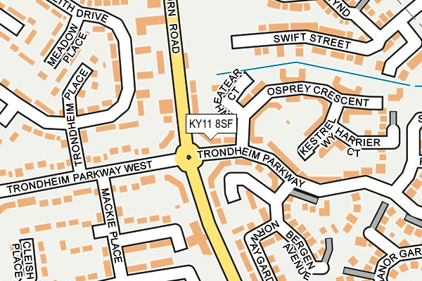 KY11 8SF map - OS OpenMap – Local (Ordnance Survey) KY11 8SF map - OS OpenMap – Local (Ordnance Survey)