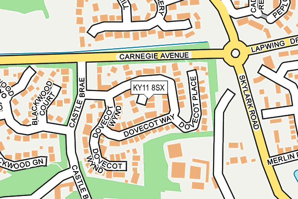 KY11 8SX map - OS OpenMap – Local (Ordnance Survey) KY11 8SX map - OS OpenMap – Local (Ordnance Survey)