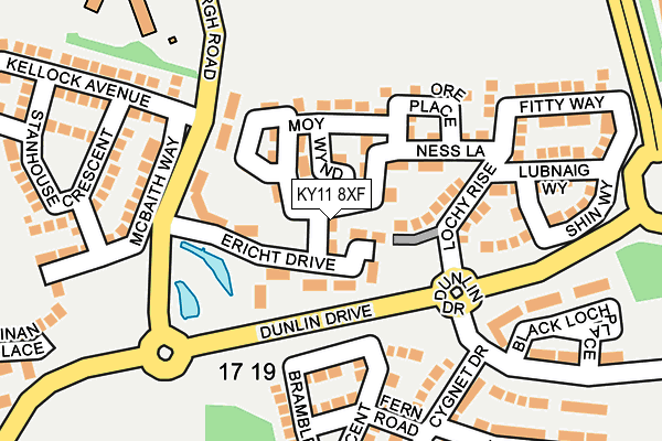 KY11 8XF map - OS OpenMap – Local (Ordnance Survey) KY11 8XF map - OS OpenMap – Local (Ordnance Survey)