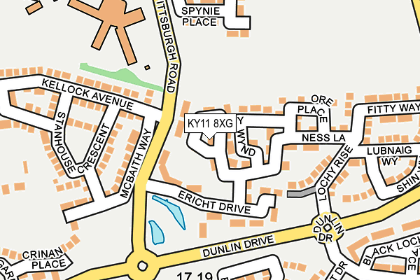 KY11 8XG map - OS OpenMap – Local (Ordnance Survey) KY11 8XG map - OS OpenMap – Local (Ordnance Survey)