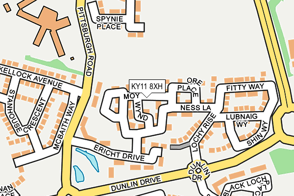 KY11 8XH map - OS OpenMap – Local (Ordnance Survey) KY11 8XH map - OS OpenMap – Local (Ordnance Survey)