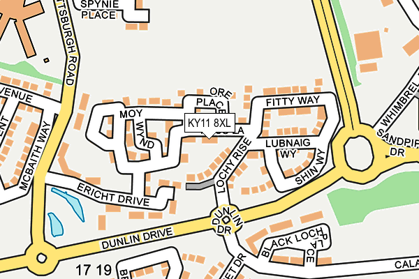 KY11 8XL map - OS OpenMap – Local (Ordnance Survey) KY11 8XL map - OS OpenMap – Local (Ordnance Survey)