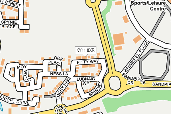 KY11 8XR map - OS OpenMap – Local (Ordnance Survey) KY11 8XR map - OS OpenMap – Local (Ordnance Survey)