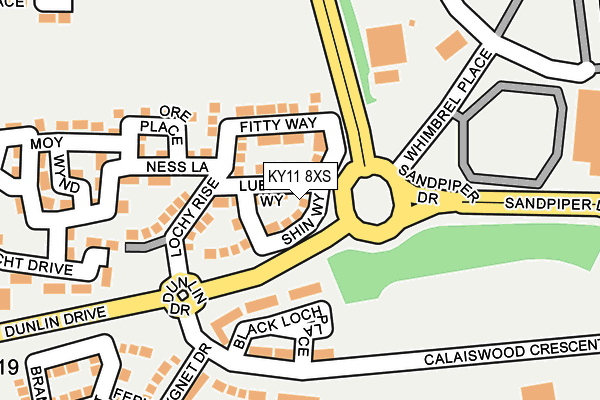 KY11 8XS map - OS OpenMap – Local (Ordnance Survey) KY11 8XS map - OS OpenMap – Local (Ordnance Survey)