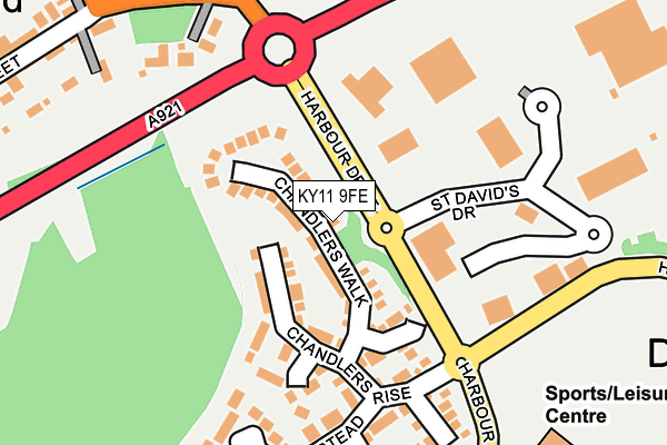 KY11 9FE map - OS OpenMap – Local (Ordnance Survey) KY11 9FE map - OS OpenMap – Local (Ordnance Survey)