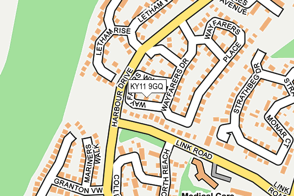 KY11 9GQ map - OS OpenMap – Local (Ordnance Survey) KY11 9GQ map - OS OpenMap – Local (Ordnance Survey)