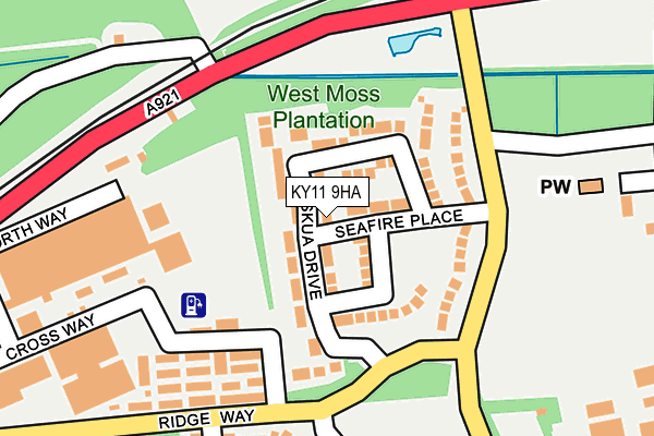 KY11 9HA map - OS OpenMap – Local (Ordnance Survey) KY11 9HA map - OS OpenMap – Local (Ordnance Survey)