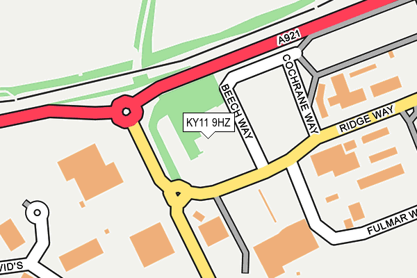 KY11 9HZ map - OS OpenMap – Local (Ordnance Survey) KY11 9HZ map - OS OpenMap – Local (Ordnance Survey)