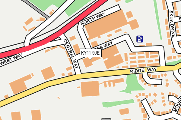KY11 9JE map - OS OpenMap – Local (Ordnance Survey)