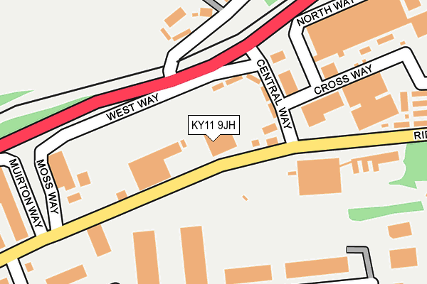 KY11 9JH map - OS OpenMap – Local (Ordnance Survey)