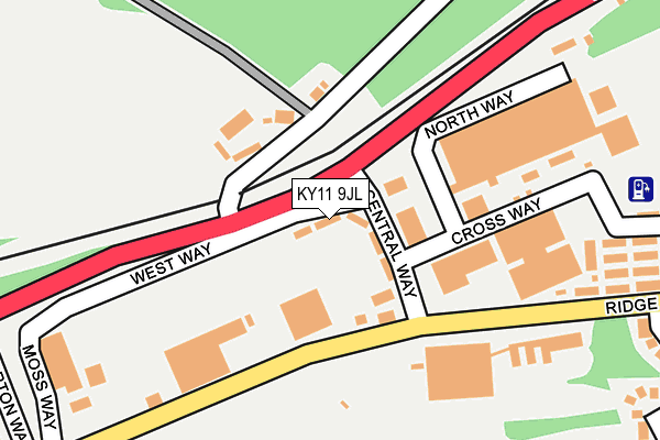 KY11 9JL map - OS OpenMap – Local (Ordnance Survey) KY11 9JL map - OS OpenMap – Local (Ordnance Survey)