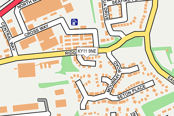 KY11 9NE map - OS OpenMap – Local (Ordnance Survey) KY11 9NE map - OS OpenMap – Local (Ordnance Survey)
