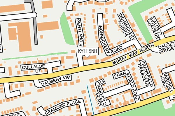 KY11 9NH map - OS OpenMap – Local (Ordnance Survey) KY11 9NH map - OS OpenMap – Local (Ordnance Survey)
