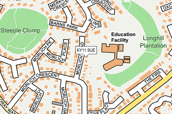 KY11 9UE map - OS OpenMap – Local (Ordnance Survey) KY11 9UE map - OS OpenMap – Local (Ordnance Survey)
