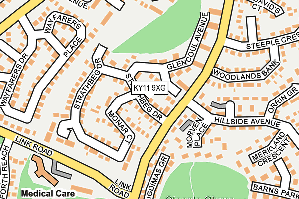 KY11 9XG map - OS OpenMap – Local (Ordnance Survey)